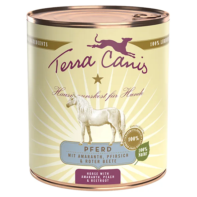 Terra Canis 12 x 800 g výhodné balení  - koňské s amaranthem, broskví a červenou řepou