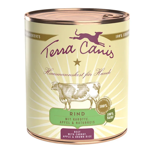 Terra Canis 6 x 800 g Hovězí s mrkví, jablkem a přírodní rýží