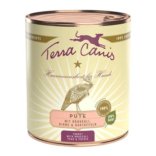 Terra Canis 6 x 800 g Krůtí maso s brokolicí, hruškou a bramborami