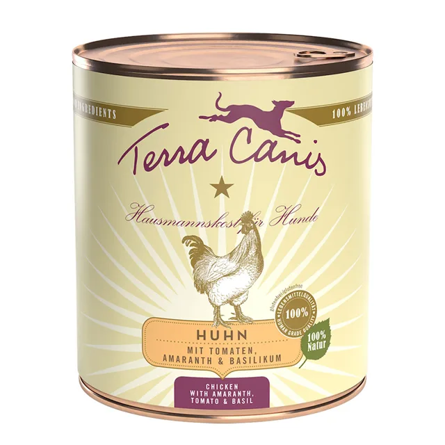 Terra Canis 6 x 800 g - Kuře s amarantem, rajčaty & bazalkou