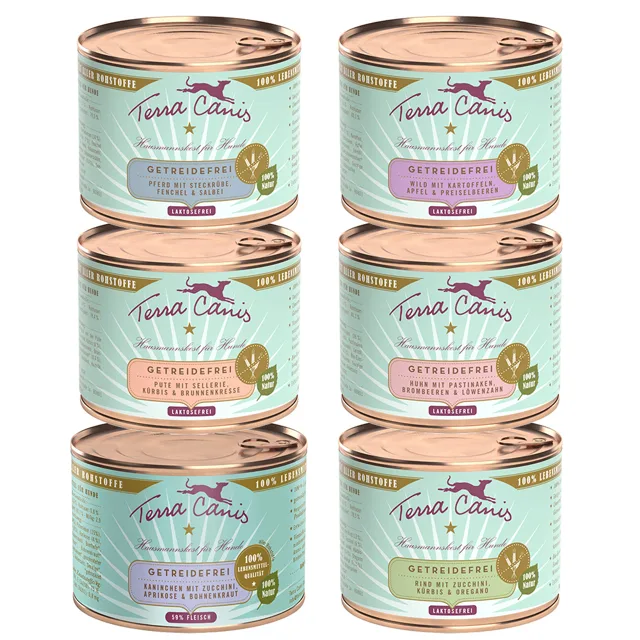 Terra Canis bez obilovin 12 x 200g - míchané balení, 6 druhů