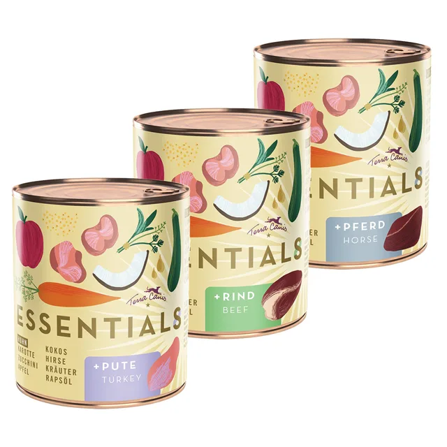 Terra Canis Essential 8 12 x 780 g výhodné balení  - Mix (3 druhy)