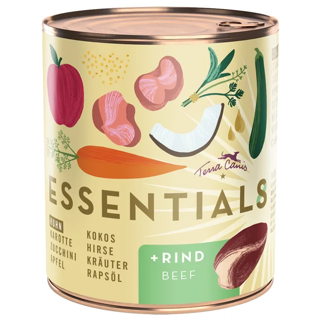 Terra Canis Essential 8 6 x 780 g - kuře a hovězí