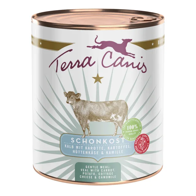 Terra Canis First Aid 12 x 800 g - telecí s mrkví, bramborem, tvarohem a heřmánkem