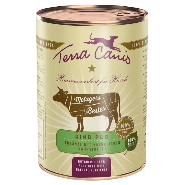 Terra Canis Metzgers Bestes 6 x 400 g - hovězí Pur
