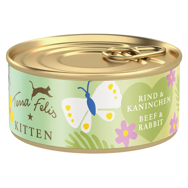 Terra Felis Kitten 18 x 70 g - hovězí a králík