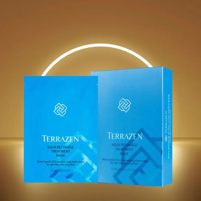 TERRAZEN Aqua Recharge Treatment Maska Pro Velmi Intenzivní Hydrataci S 5 Druhy Kys. HA  1 ks