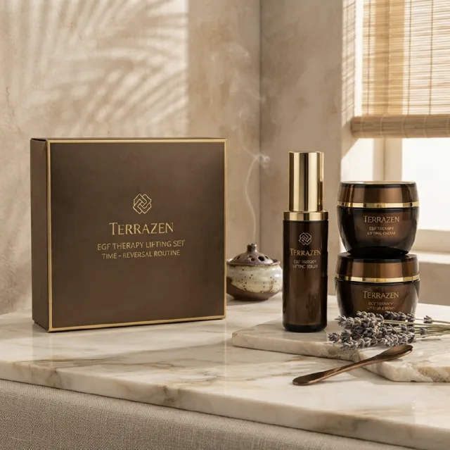 TERRAZEN - EGF Theraphy Lifiting Set Time-Reversal Routine - Luxusní omlazující a liftingová sada s EGF pro obnovu pevnosti - 3ks