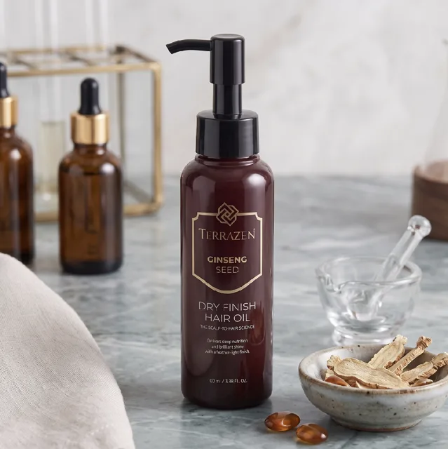 TERRAZEN - Ginseng Deed Dry Finish Hair Oil - Luxusní vlasový olej - 100 ml