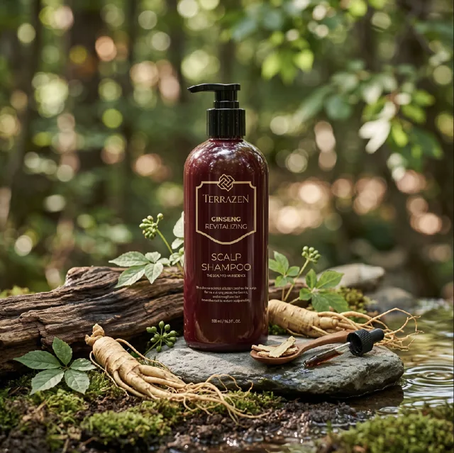 TERRAZEN - Ginseng Revitalizing Scalp Shampoo - Luxusní vlasový šampon - 500 ml