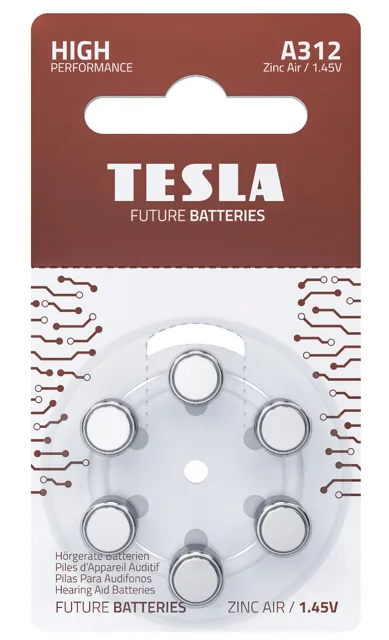 TESLA Baterie do naslouchadel A312 PR41 6 ks