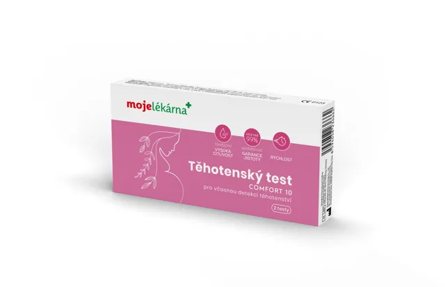 Test těhotenský Comfort 10 2ks Moje lékárna