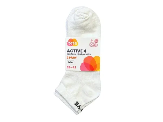 TETA ACTIVE ponožky 39-42 černé, 2 páry