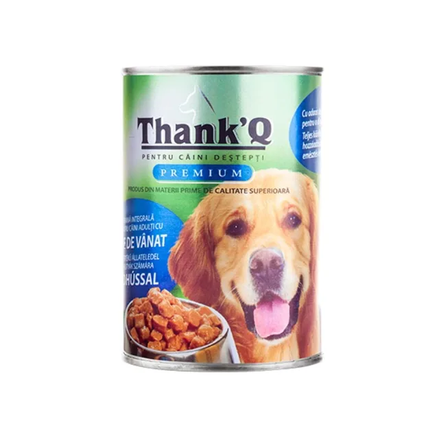 THANK'Q s divočákem 415 g konzerva pro psy