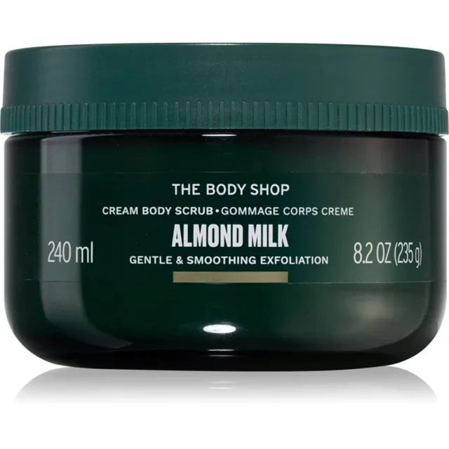 The Body Shop Almond Milk Body Scrub krémový peeling s mandlovým mlékem 240 ml