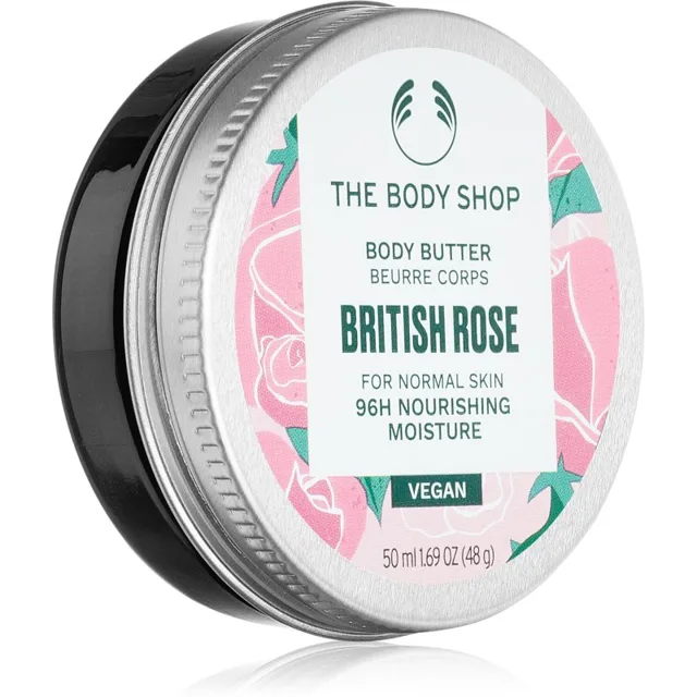 The Body Shop British Rose Body Butter tělové máslo s vůní růží 50 ml