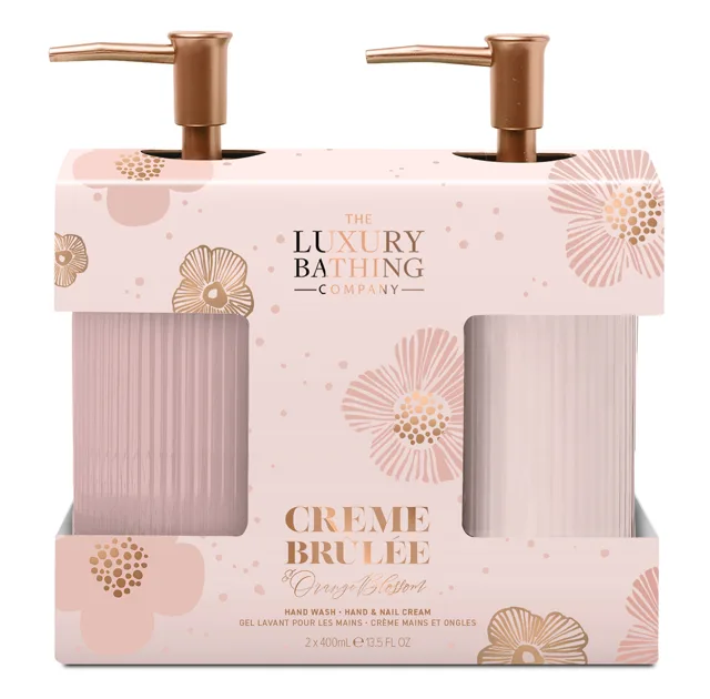 The Luxury Bathing Company Dárková sada intenzivní péče o ruce Creme brulée, Pomerančový květ & Vanilka 2 ks