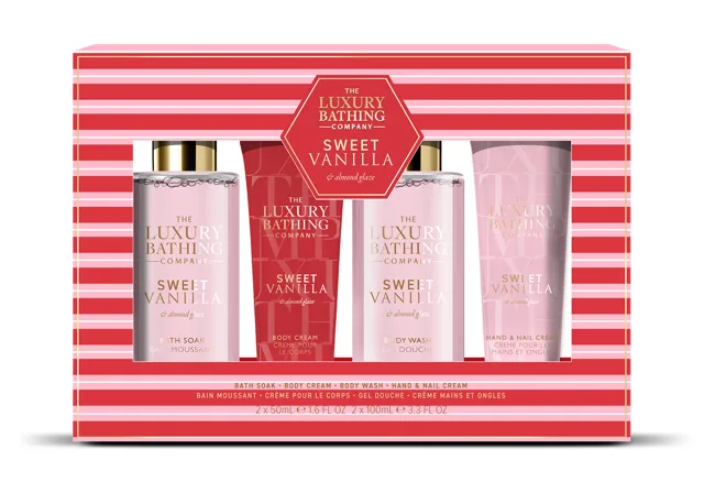 The Luxury Bathing Company Dárková sada péče o tělo Vanilka & Mandle 4 ks