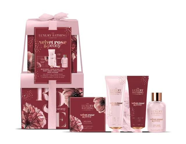 The Luxury Bathing Company Dárková sada Růže & Pivoňka 5 ks