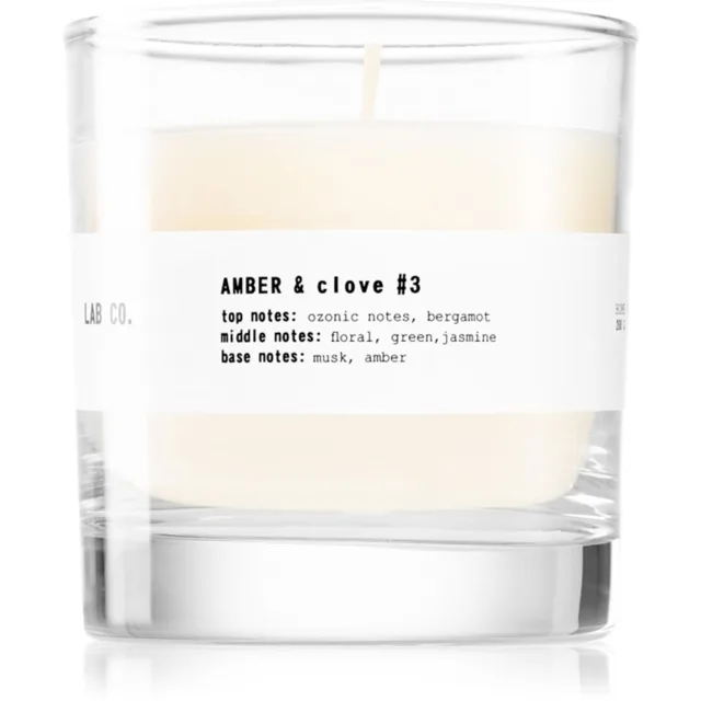 The Olphactory Lab Co. Amber & Clove vonná svíčka 200 g