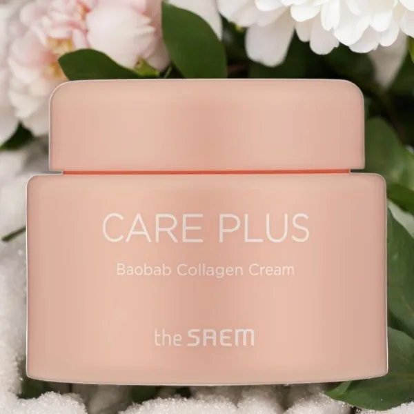 THE SAEM - Care Plus Baobab Collagen Cream - Omlazující pleťový krém s kolagenem - 100 ml
