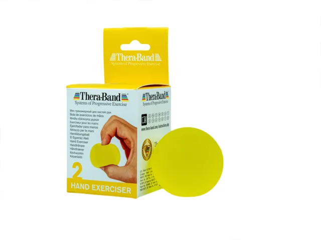 Thera-Band Hand Exerciser - posilovač rukou gelová kulička, žlutá - slabá