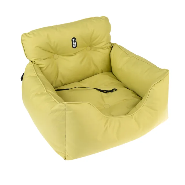 TIAKI autosedačka pro psy neonová - D 53 × Š 50 × V 35 cm