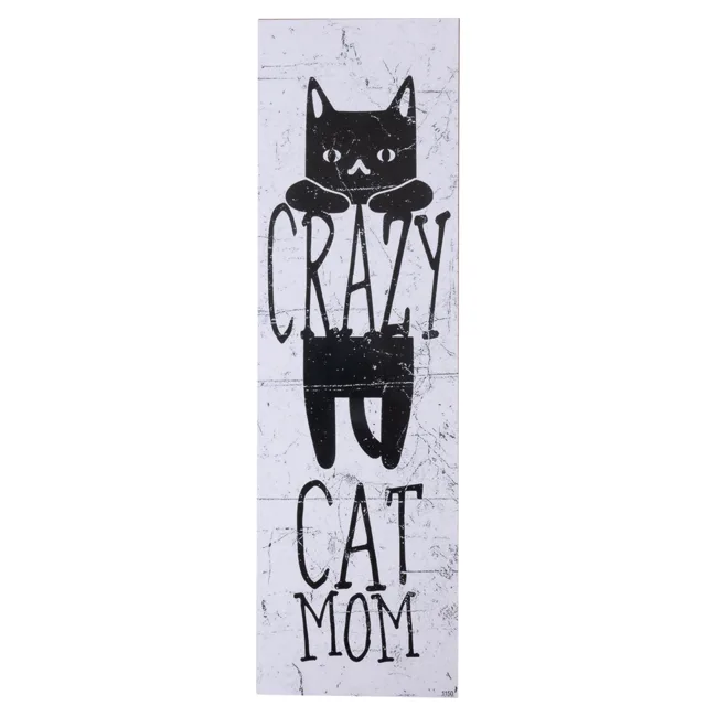 TIAKI Dekorativní cedule "Crazy Cat Mum" k zavěšení - 1 kus