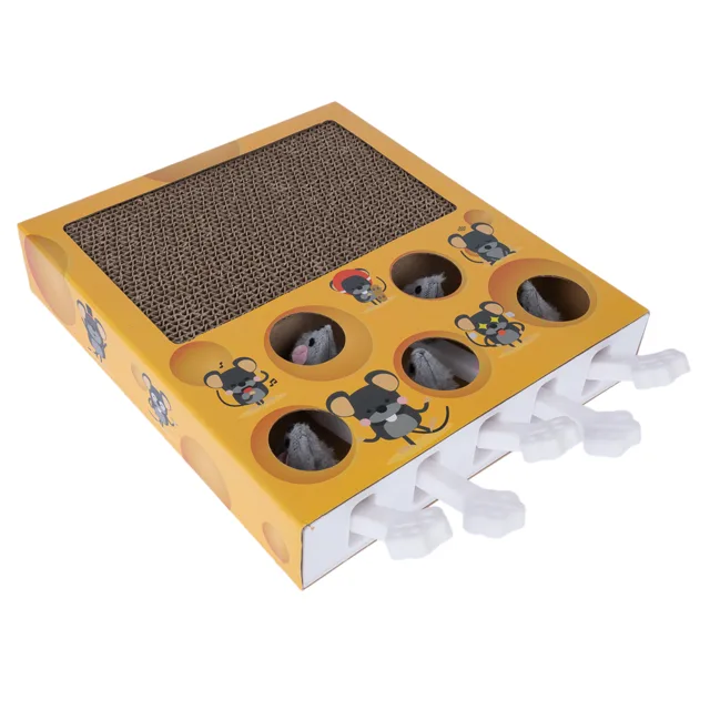 TIAKI hračka pro kočky Whack-a-mole 2v1 - D 36 x Š 26 x V 6 cm