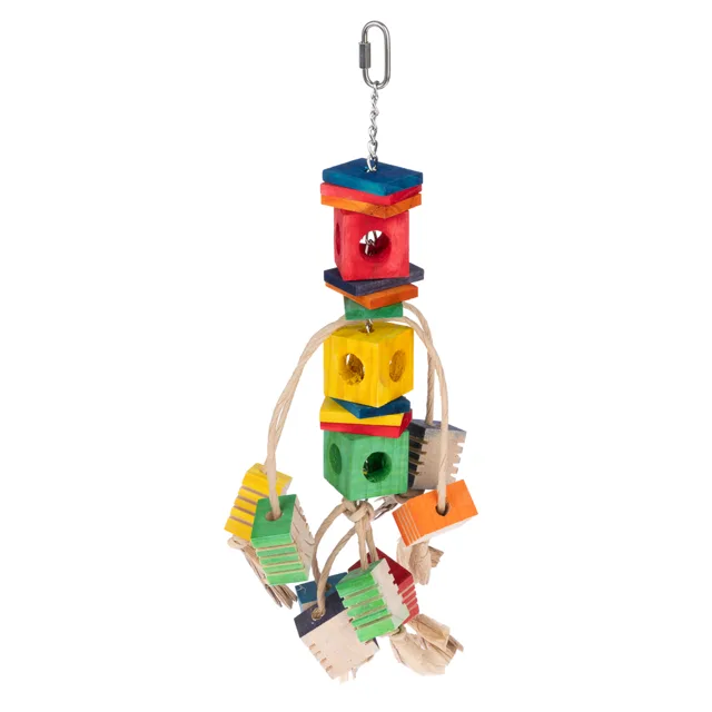 TIAKI hračka pro ptáky barevný tanečník - cca D 46 x Š 11 cm