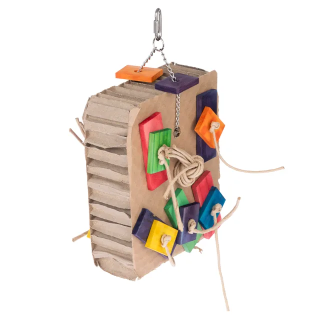 TIAKI hračka pro ptáky skartovaná kartonová krabice - D 15 x Š 8 x V 23 cm