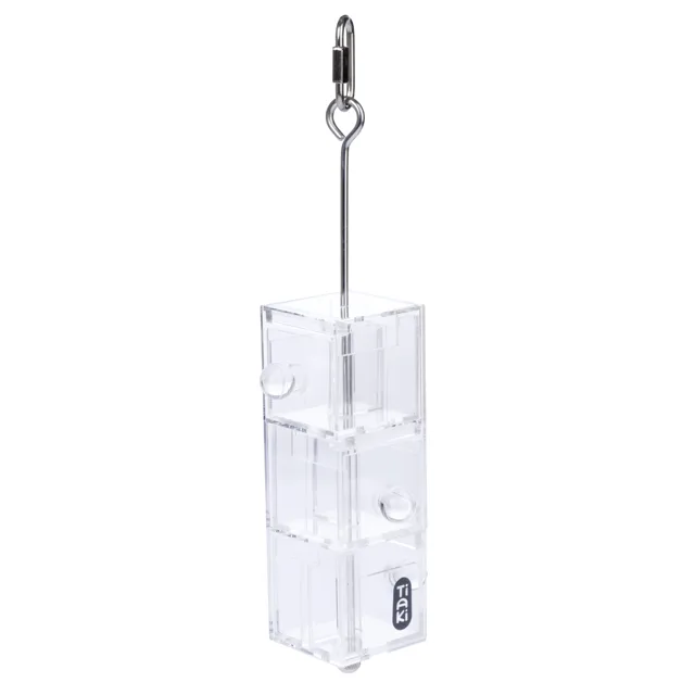 TIAKI interaktivní hračka 3 zásuvky pro ptáky - D 5,5 x Š 7 x V 29,5 cm
