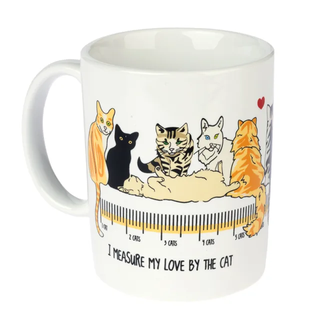 TIAKI keramický hrnek "I Measure My Love By The Cat" - 1 kus