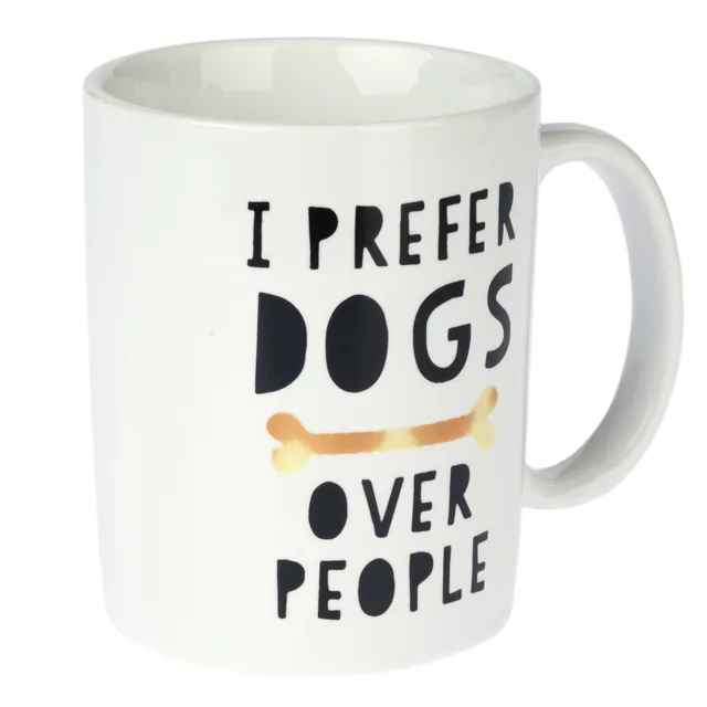 TIAKI Keramický hrnek "I Prefer Dogs Over People" - Ø 9 x V 10 cm
