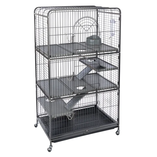 TIAKI Klec pro malá zvířata Vila  - Výhodná sada: Hlavní klec + doplňková jednotka (D 79 x Š 52 x V 142 cm)