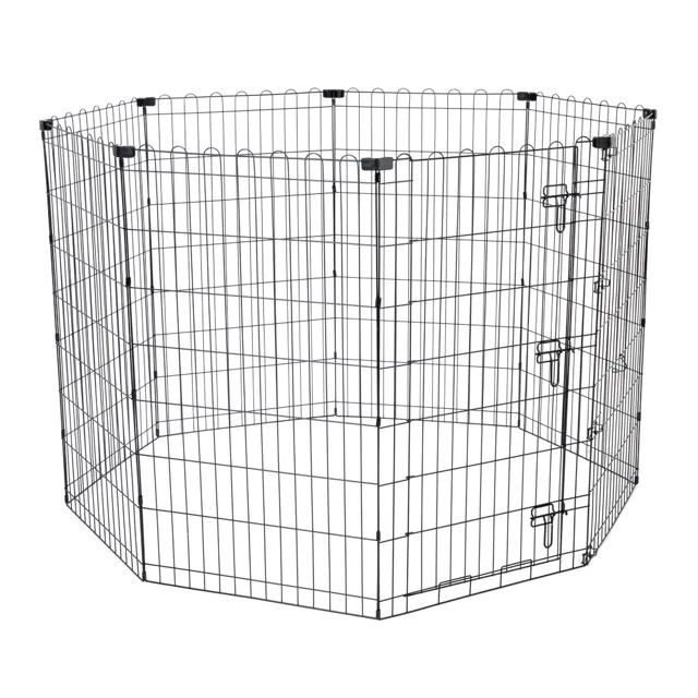 TIAKI kovová ohrádka pro štěňata, vysoká - 8 panelů, vel. Š 61 x V 106 cm