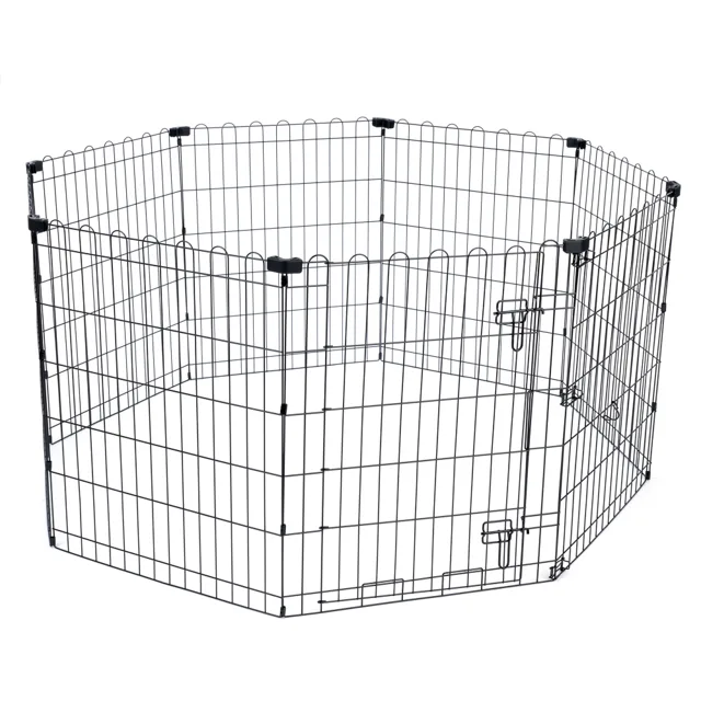 TIAKI kovový výběh pro štěňata - velikost M: 8 panelů, vel. Š 61 x V 76 cm