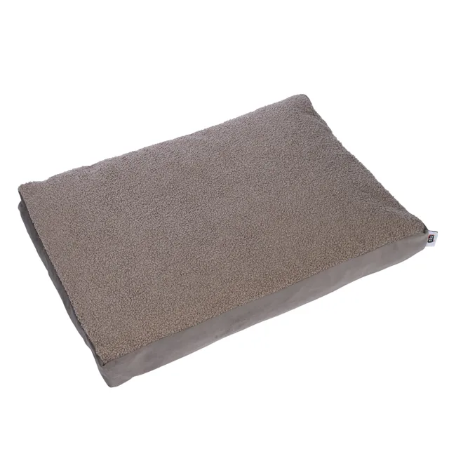 TIAKI matrace pro psy Teddy, šedohnědá - velikost M: D 70 x Š 50 x V 10 cm