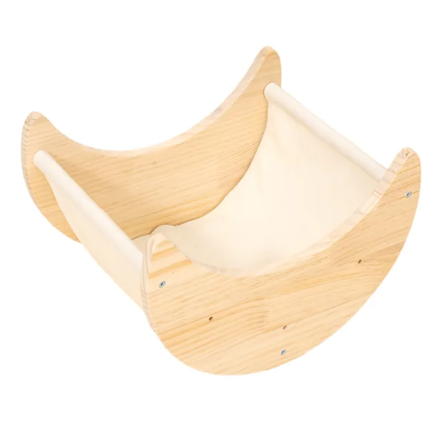TIAKI nástěnný pelíšek půlměsíc, bílý - cca D 36 x Š 28,5 x V 15 cm