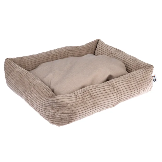 TIAKI Pelíšek pro psy z manšestru Lincoln - D 77 x Š 66 x V 15 cm