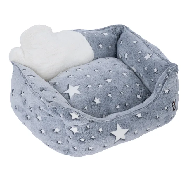 TIAKI pelíšek pro psy zářící hvězdy - D 50 x Š 40 x V 23 cm