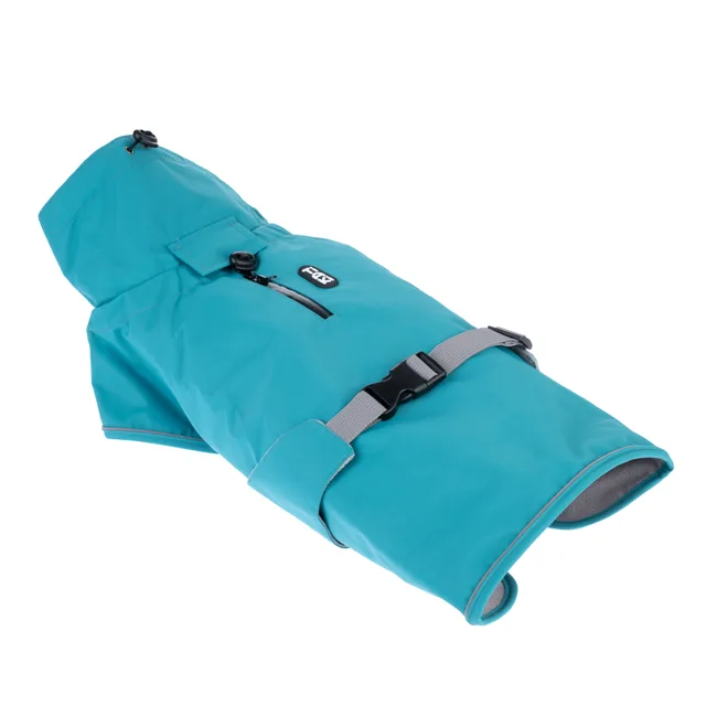 TIAKI pláštěnka pro psy tyrkysová - délka zad: cca 40 cm