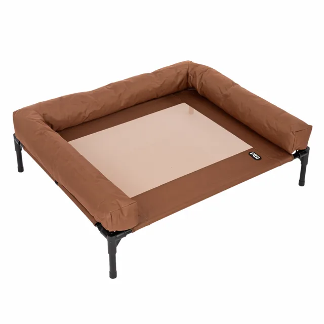 TIAKI pohovka pro psy Sun béžová - Velikost L: D 91 x Š 76 x V 18 cm (světle šedá / tmavě šedá)