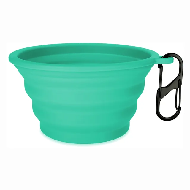 TIAKI silikonová cestovní miska, tyrkysová - 500 ml