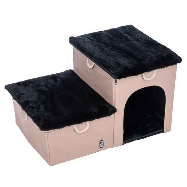TIAKI skládací schůdky pro domácí mazlíčky, 2 schůdky - D 62 x Š 39 x V 35,5 cm