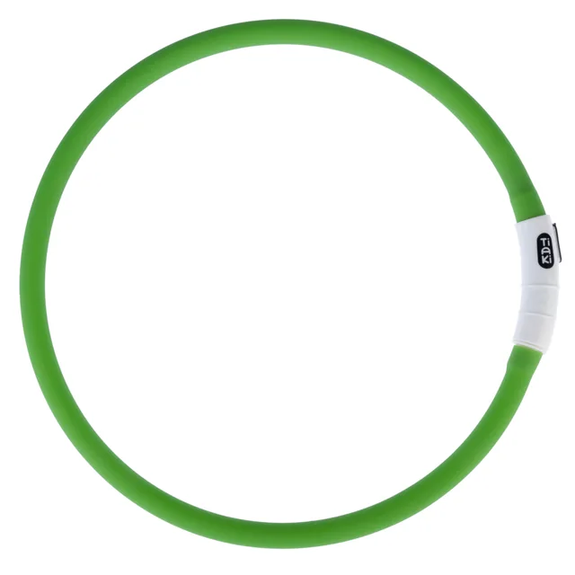 TIAKI USB-LED obojek pro psy Spark - zelená