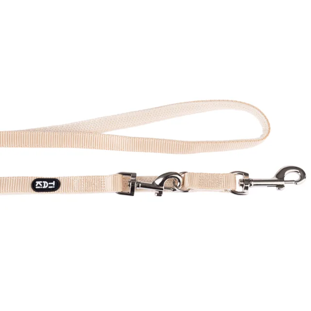 TIAKI vodítko pro psy Mesh, béžové - 200 cm dlouhá, 15 mm široká