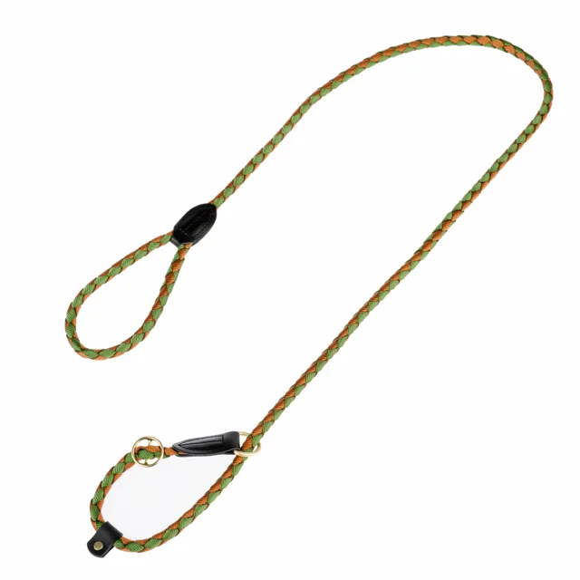 TIAKI vodítko pro retrívry Twist - 170 cm dlouhé, Ø 12 mm - zelená/hnědá