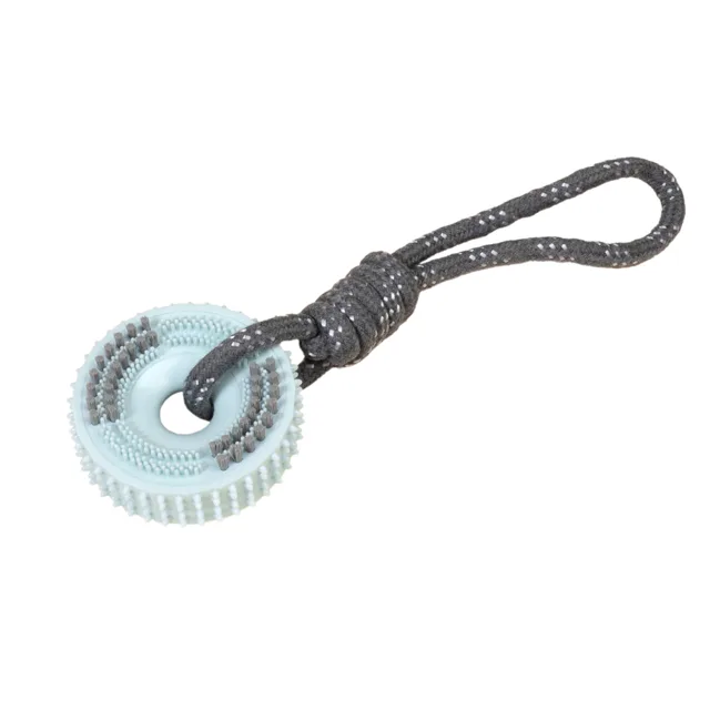 TIAKI žvýkací hračka kolečko s nopkami a lanem - cca D 30 x Š 9 x V 4 cm