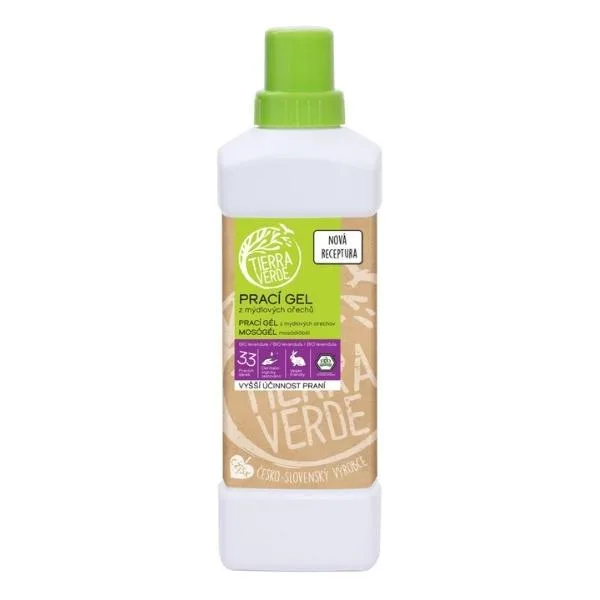 Tierra Verde BIO Prací gel z mýdlových ořechů s levandulovou silicí - koncentrát, láhev, 1 l